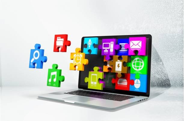 Modern Laptop isolated on background